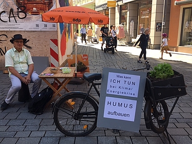 Infostand zum Humusaufbau