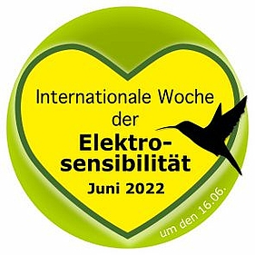 Internationale Woche der Elektrosensibilität, gelbes Herz